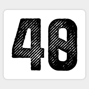 Rough Number 40 Magnet